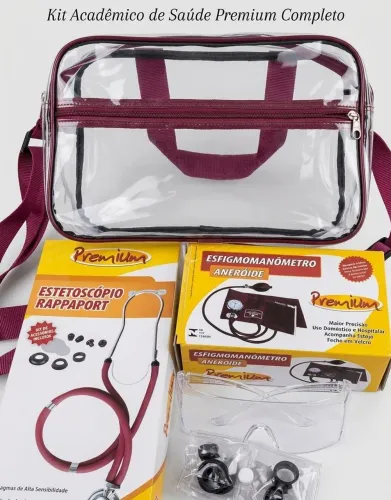 Kit Acadêmico de Saúde / Enfermagem Premium (Completo) - 100% Novo / Nunca Usado