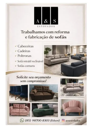 Sofá diretro da fábrica pra sua casa trabalhamos com fabricação e reforma de estofados