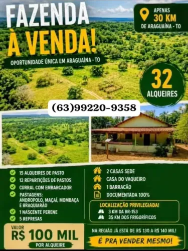 FAZENDA A VENDA ótima oportunidade