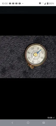 VENDO BÚSSOLA OURO 18K FUNCIONANDO , RARIDADE , ÍTEM DE COLECIONAR