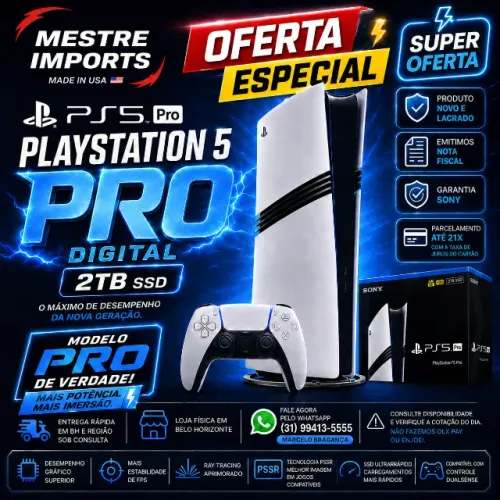 PlayStation 5 Pro Digital 2TB Novo Lacrado