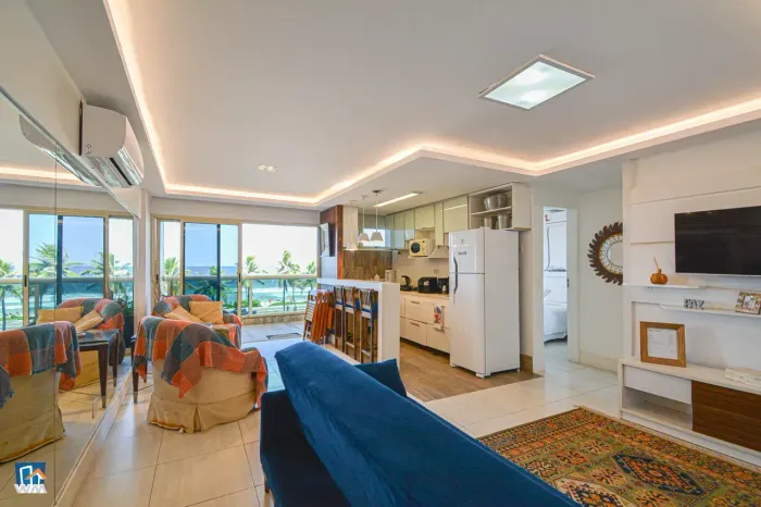 Apartamento Mobiliado com 1 quarto para alugar, 64 m² por R$ 6.800/mês - Cond Praia Rio -