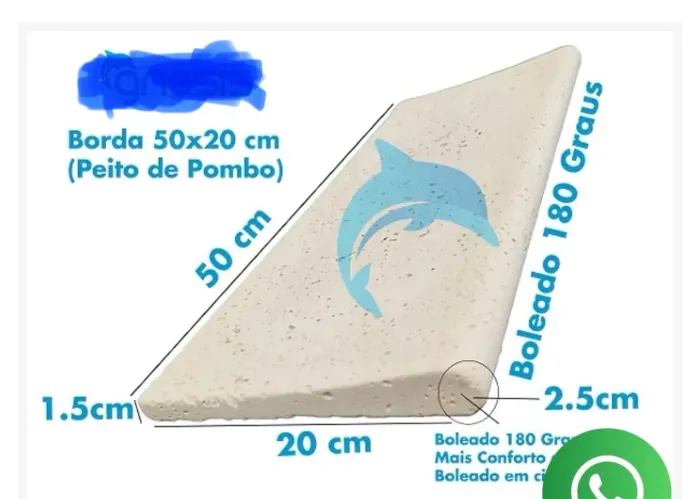 Borda para piscina