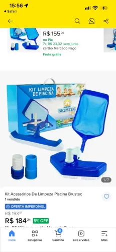Kit limpeza leve de piscina - Brustec