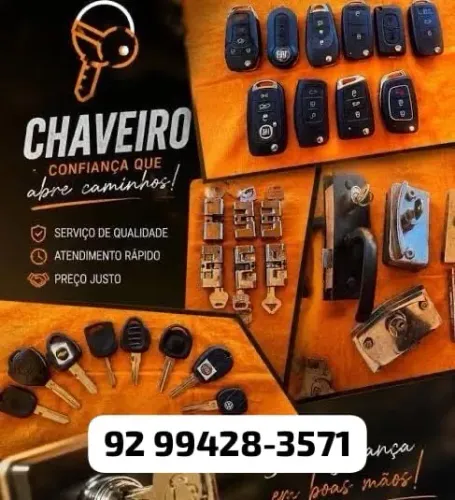 Chaveiro chaves codificadas e outros