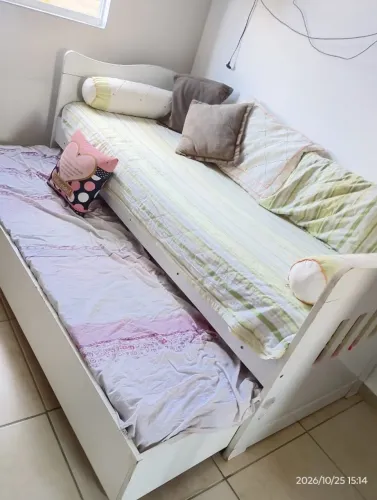 Cama solteiro branca_Leve duas por preço de uma