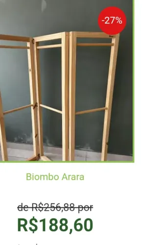 2 araras, 1 biombo e 1 estante da Dupallets
