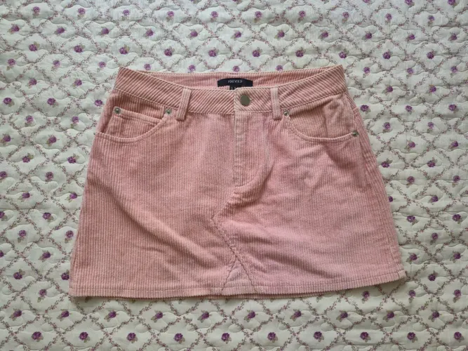 Sainha rosa chá cotelê, da Forever 21 (tamanho P/M)