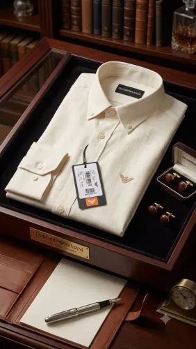 Camisa Emporio Armani Manga Longa - Tamanho G