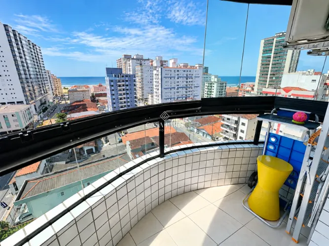 Apartamento mobiliado com vista para o mar à venda no Tupi, Praia Grande