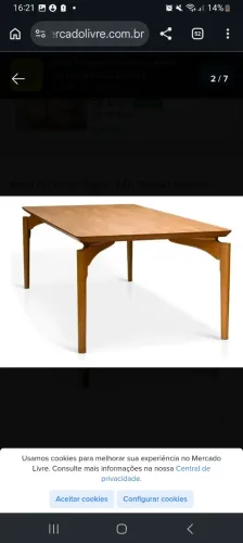 Mesa jantar retangular Diana - Rafana Móveis