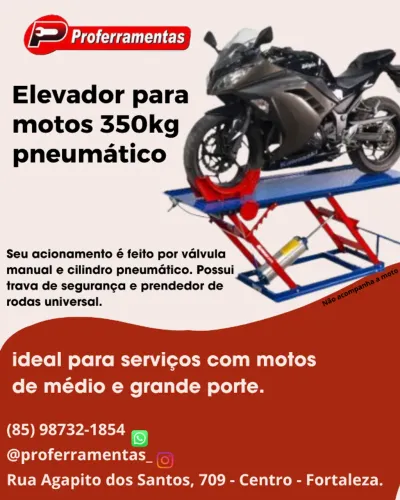 Elevador pneumático 350kg para motos