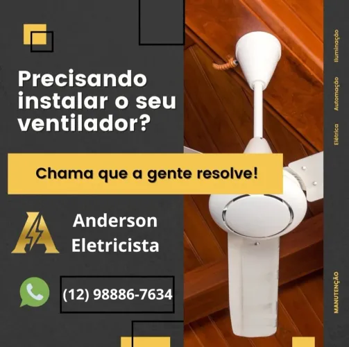 Instalação e reparo em ventilador de Teto