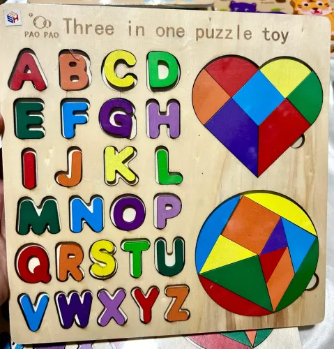 Brinquedo numérico infantil pedagógico em mandeira