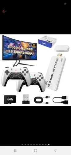 Game stick 64gb + 2 controles