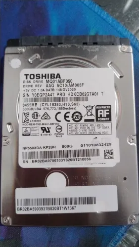 HD Notebook Toshiba 512GB