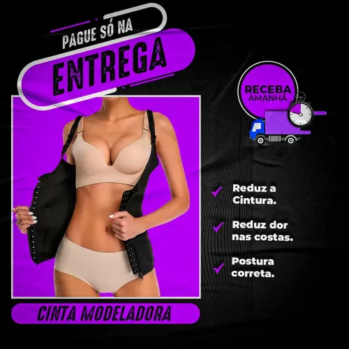 Pague Somente na Entrega - Cinta Colete Modeladora