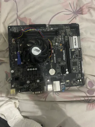 Placa mãe A320m-hd com processador 