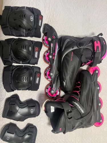 Patins Inline Traxart + Kit Completo de Proteção