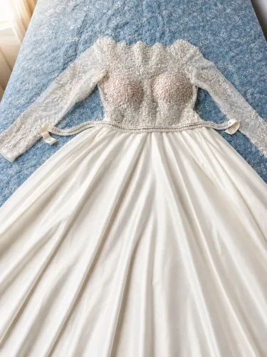 Vestido de Noiva Bárbara Melo - Nunca Usado - Tam. 46 - Bordado com Pérolas