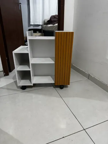Gabinete para banheiro pia de coluna armário com rodinhas