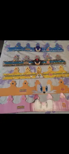 Lote x63 Coroas de Papel Coleção Sonic BurgKing