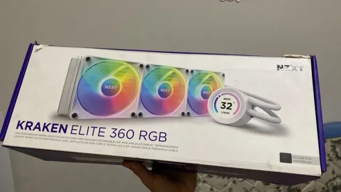 Water Cooler NZXT Kraken Elite 360 RGB Branco (Com Tela LCD e Controladora)