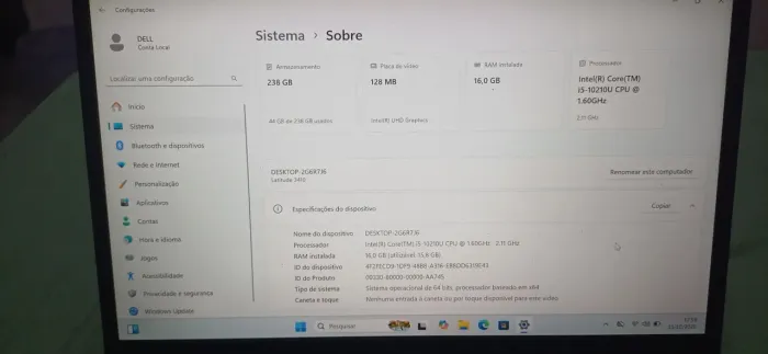 NOTEBOOK DELL LATITUDE 3410