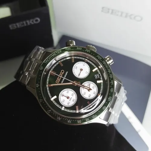 Relógio Seiko Chronograph Sport Verde Esmeralda 39mm Full Set ?REF: SSB481P1