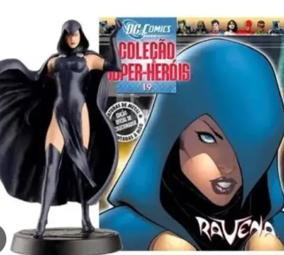 Figura Eaglemoss Dc Ravena, com revista.