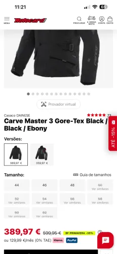 Dainese Master Caver - Nova Sem uso 