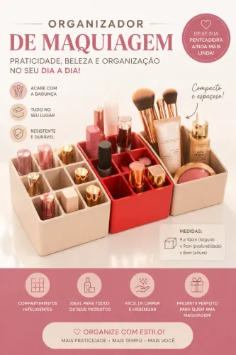 Organizador de maquiagem - Frete Grátis