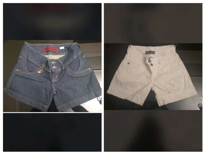 Kit 2 shorts jeans feminino tamanho 38