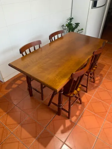 Mesa De Madeira 6 Cadeiras