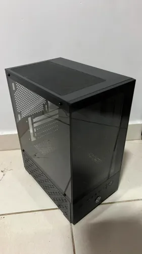 Gabinete Gamer TGT Legion Preto Mini-Tower com Lateral e Frontal de Vidro