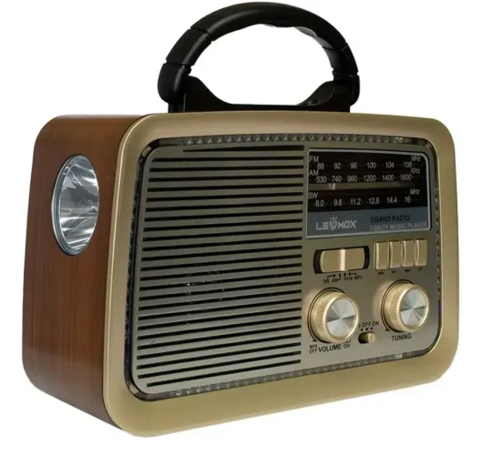 Radio retro amplificado completo Bluetooth pendreve rádio recarregável bivolt 