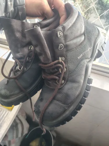 Calçado em couro número 39 bota de trabalho 