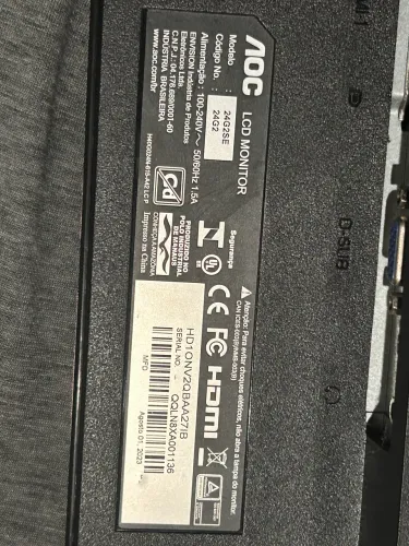 MONITOR AOC VIPER 165hz(LEIA A DESCRIÇÃO)