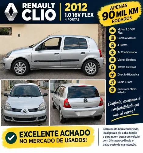 Renault Clio Hi-flex 1.0 16V 5P 2012