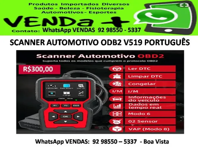 Scanner Automotivo Diagnóstico Profissional Obd2