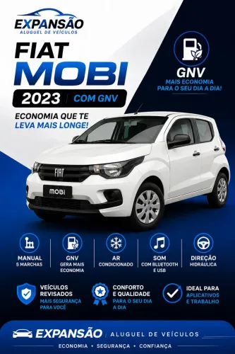 Aluguel Fiat mobi para Uber 99 e apps alugo 