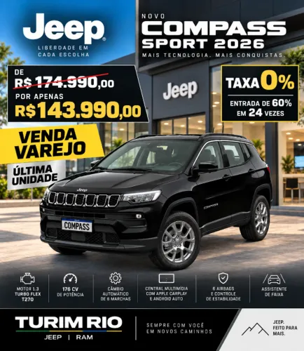Jeep Compass Sport T270 1.3 TB 4X2 Flex AUT 2026