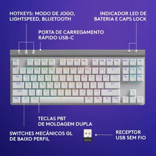 Teclado Mecânico Sem Fio Logitech G515 - Lacrado com NF