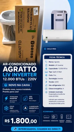 AR CONDICIONADO AGRATTO NOVO