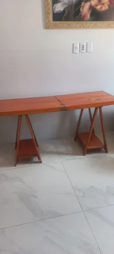 Mesa Madeira Pinus Dobrável 1,60 comp