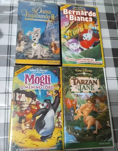 Lote Fitas VHS original dublada desenhos