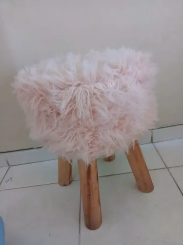 Puff Banqueta Rose Peluciado - Riachuelo | Charmoso e Delicado