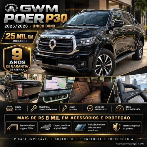 GWM Poer P30 EXCLUSIVE 2.4 16V TURBO 4X4 AUT. 2026