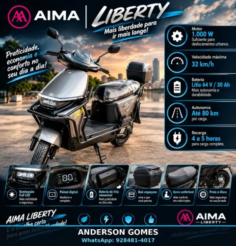 AIMA Liberty Elétrica - econômica e Liberdade no dia a dia