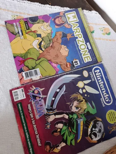 Poster antigo Zelda e warpzone 
